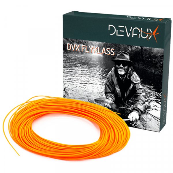 Soie Devaux DVX Flyklass — orange fluo — emballage et soie