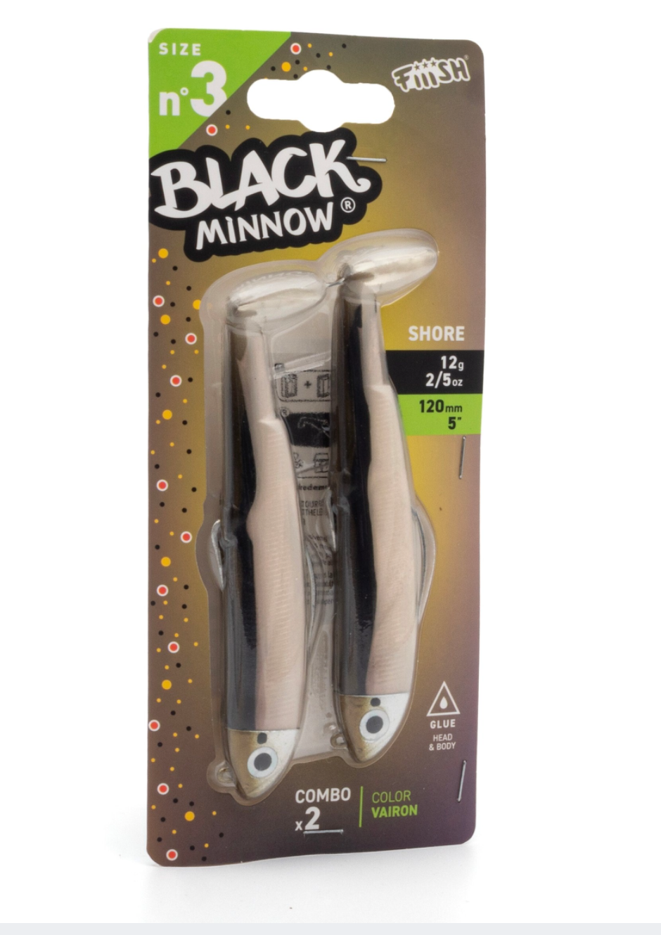 Fiiish Black Minnow Vairon N°3 - 120 mm - Shore 12 g