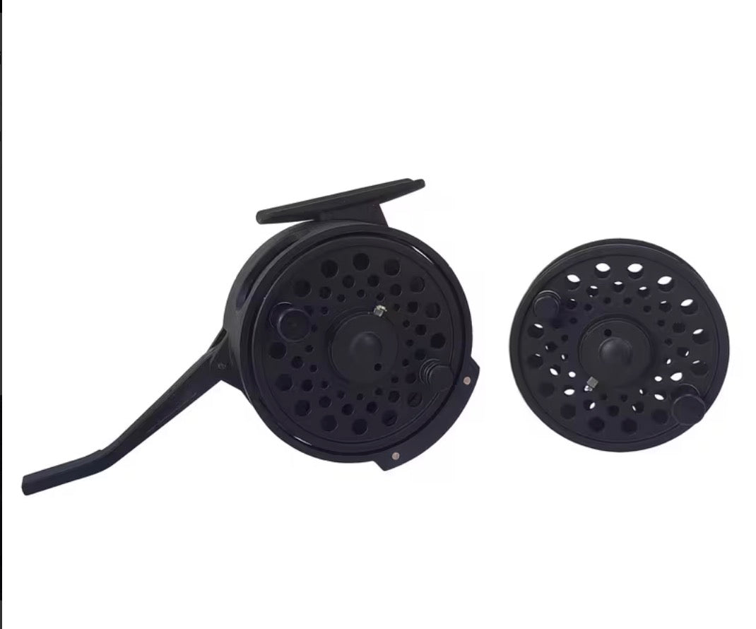 Moulinet semi-automatique HK noir vue de face