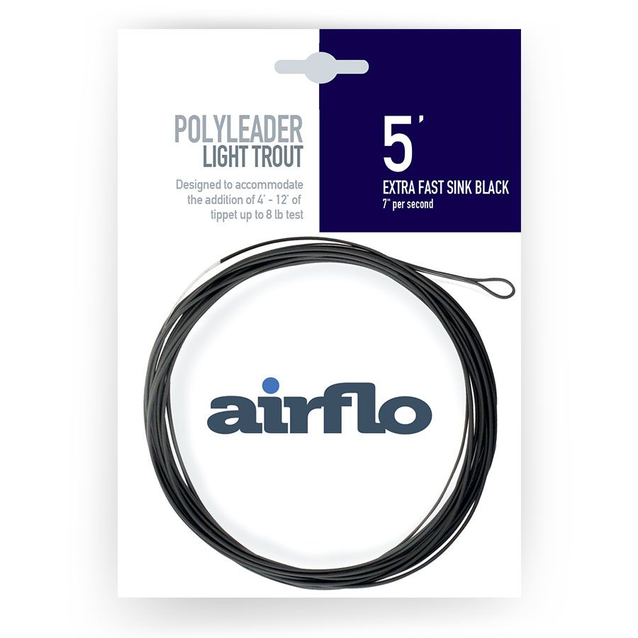 Airflo Light Trout Polyleader 5' Extra Super Fast Sink Black
