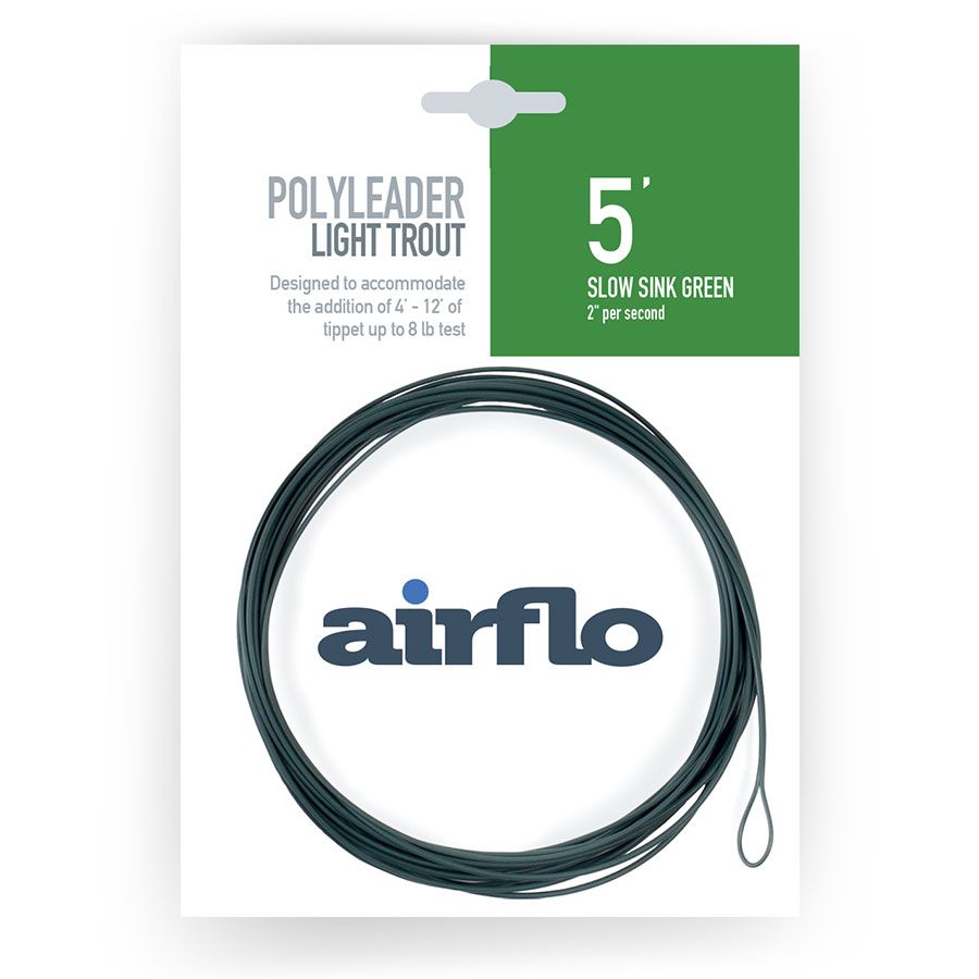 Airflo Light Trout Polyleader 5' Slow Sink Green